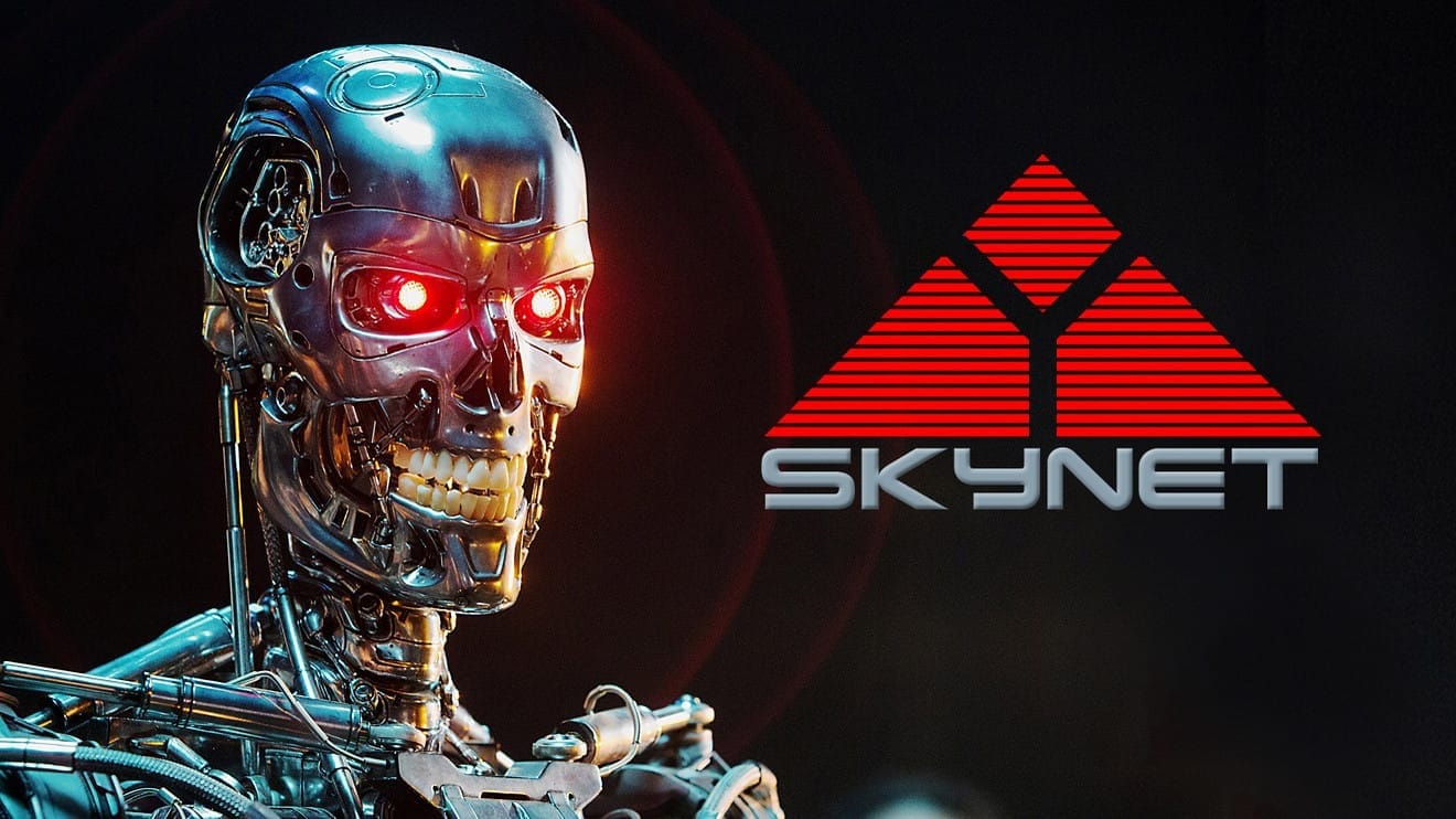 ChatGPT Skynet black triblend t-shirt AI sci-fi graphic tee by Florida Nights Apparel