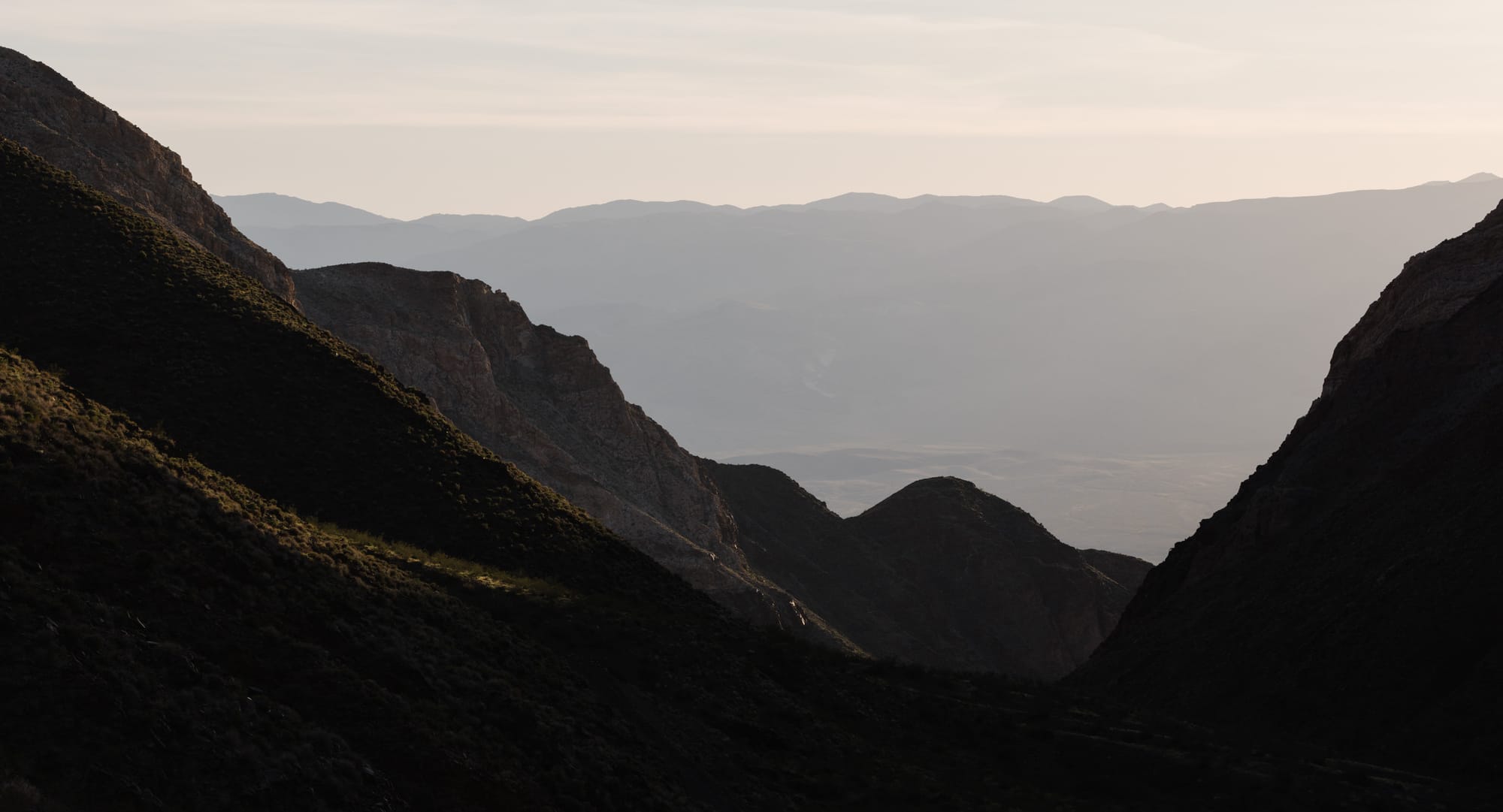 Fading light in the mountains of Death Valley