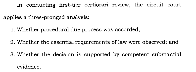 Decision NOT based on Law