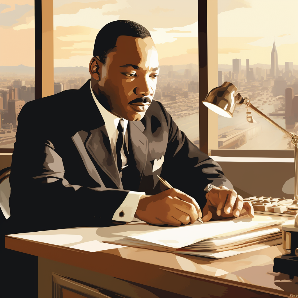 Martin Luther King delivering his 'I've Been to the Mountaintop' speech