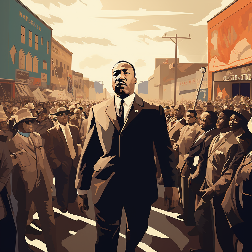 Martin Luther King delivering his iconic 'I Have a Dream' speech