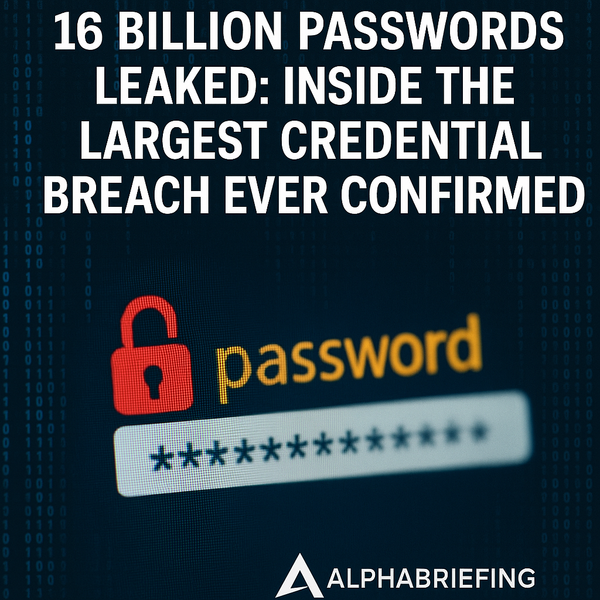 Alert: 🔓🚨 16 Billion Passwords Leaked: Inside the Largest Credential Breach Ever Confirmed