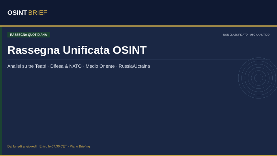 Rassegna Unificata OSINT