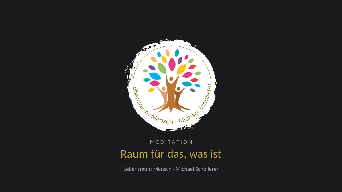 Logo Lebensraum Mensch mit dem Titel der Meditation
