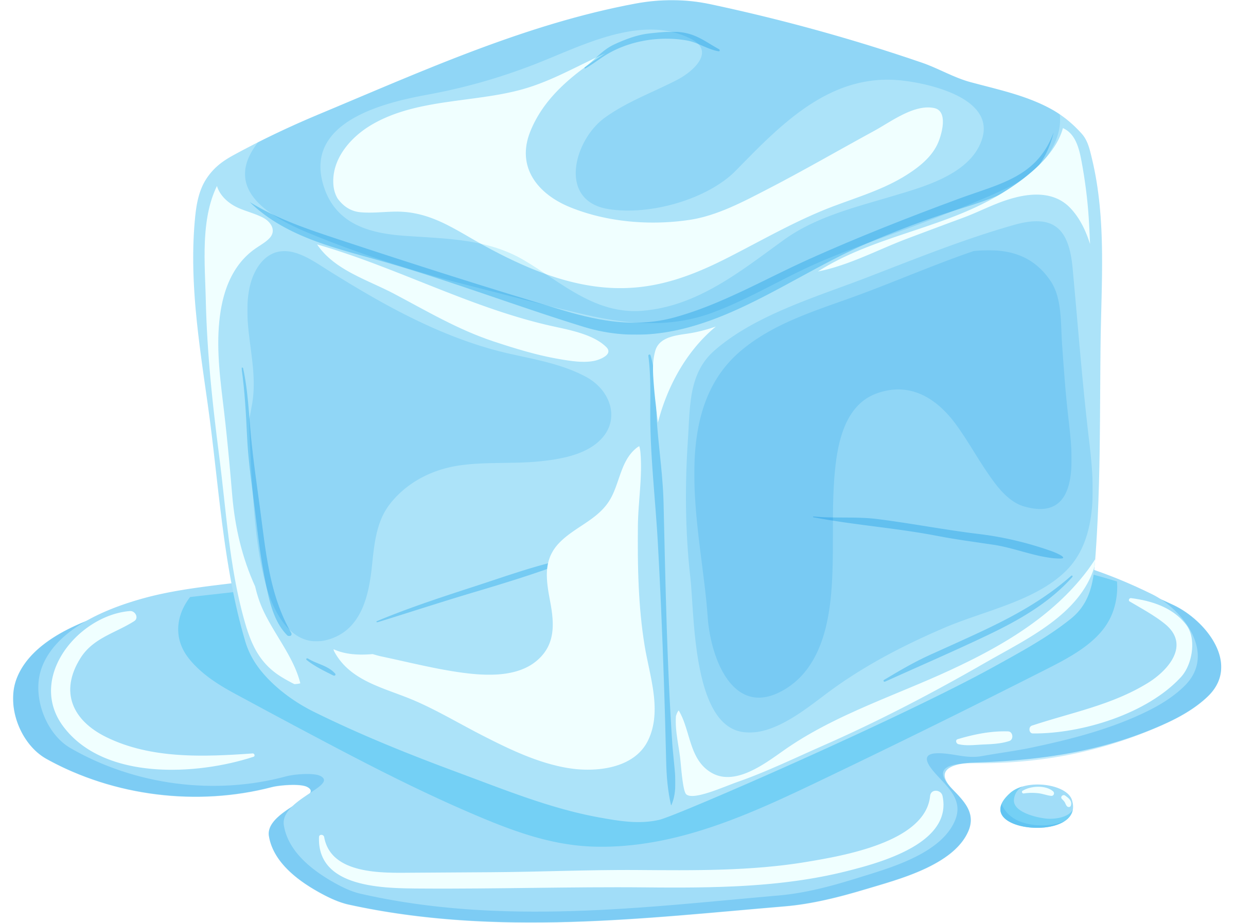 an image of a melting block of ice, the logo of the ICE Block app.