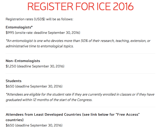 An academic conference with $1000 registration