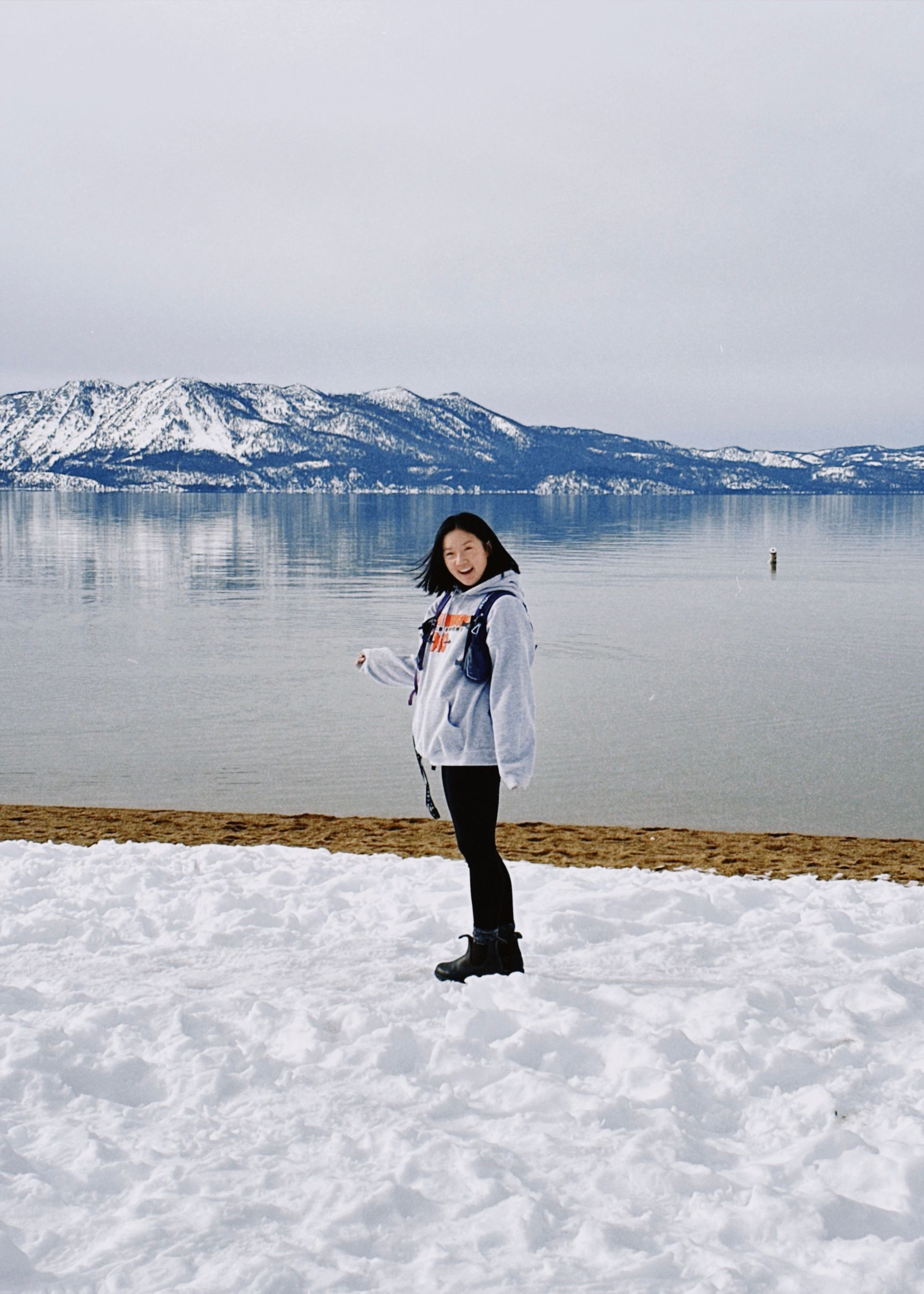 Me at Lakeside Beach being entertained by the loud ducks