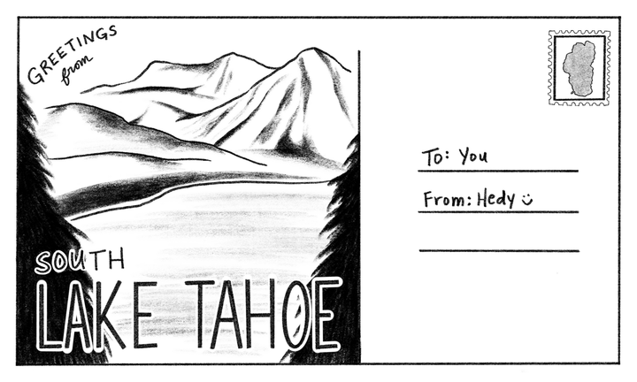 a postcard (By: Hedy Zhou)