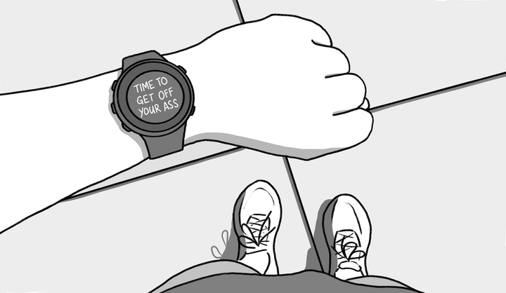 Starting my run. (Illustrated by: Hedy Zhou)