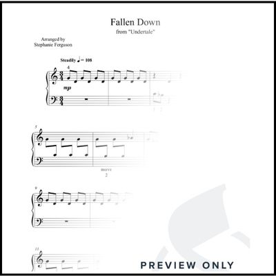 "Fallen Down" sheet music from Undertale