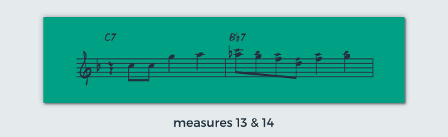 how to read lead sheets - measures 13 & 14