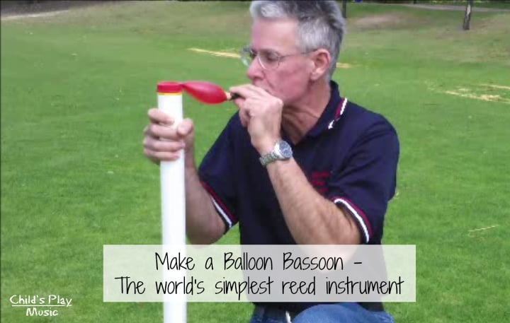 from http://childsplaymusic.com.au/2013/09/13/make-a-balloon-bassoon-a-simple-reed-musical-instrument/