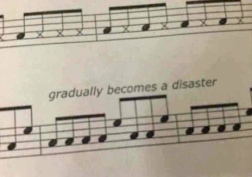 Image result for gradually become a disaster music