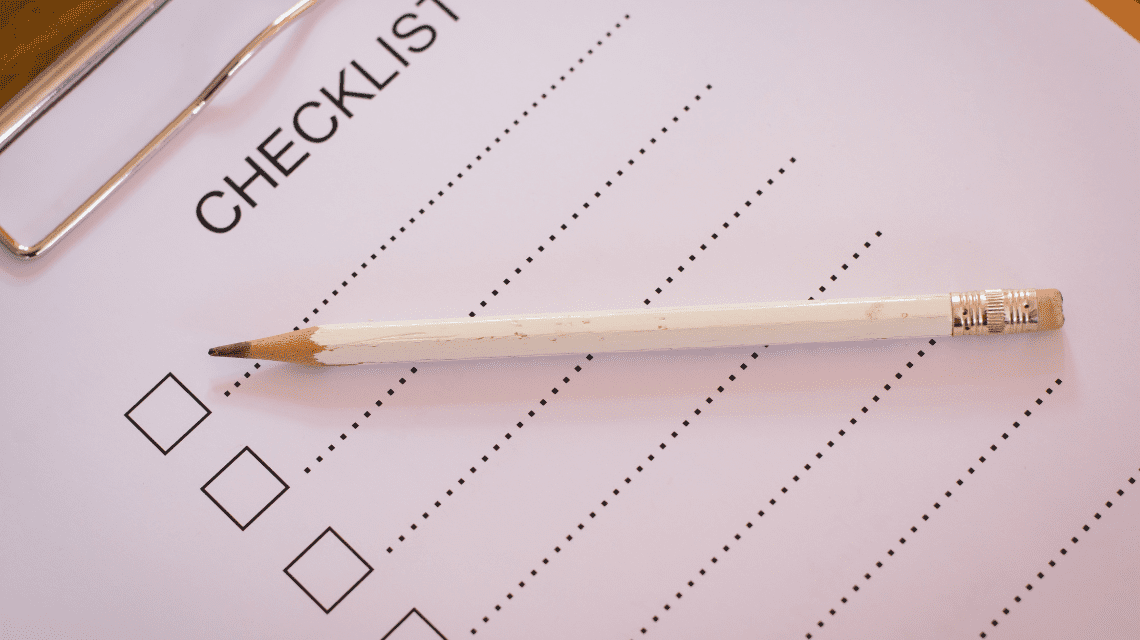 Checklist piano assignments