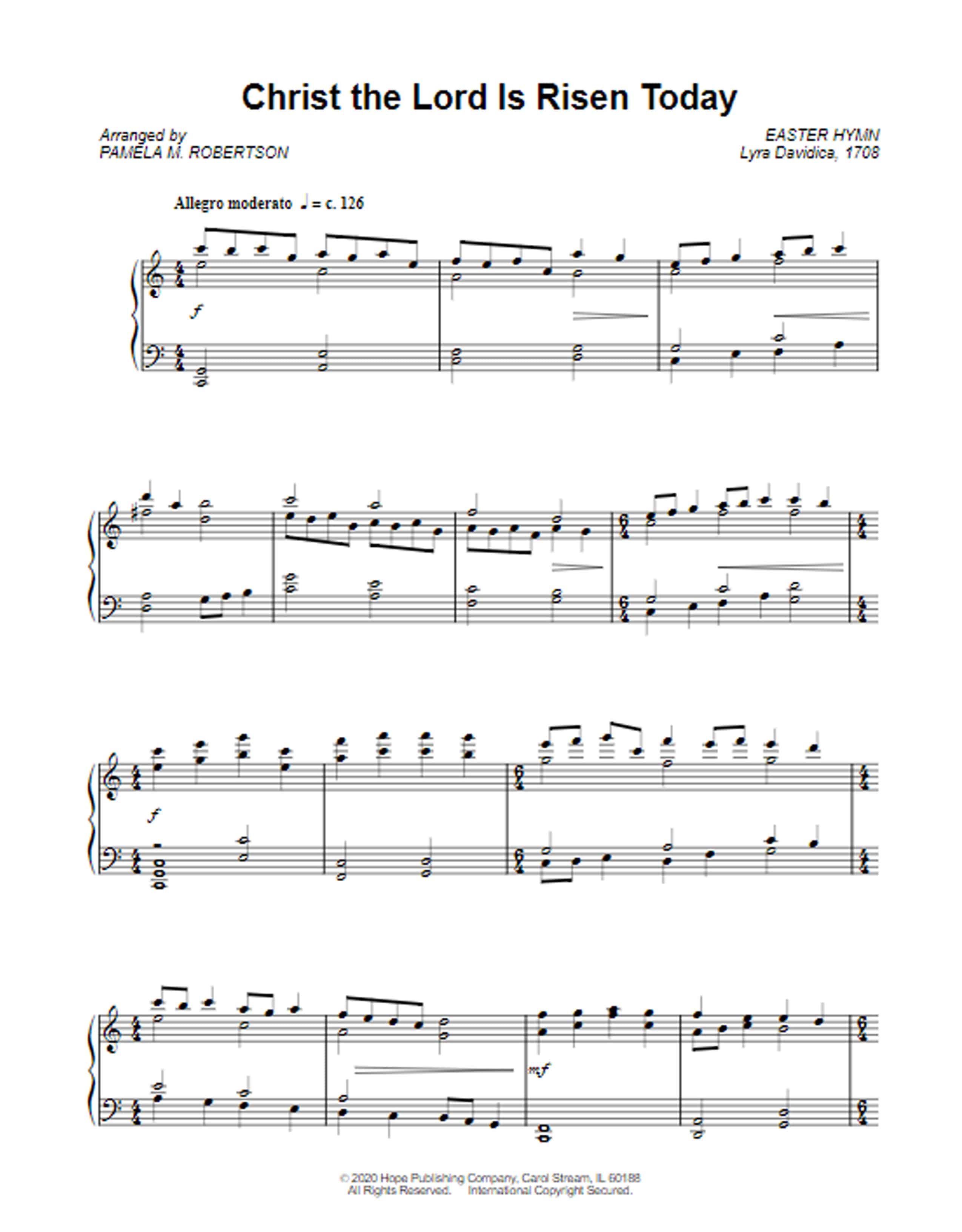 Christ the Lord Is Risen Today - Musicnotes