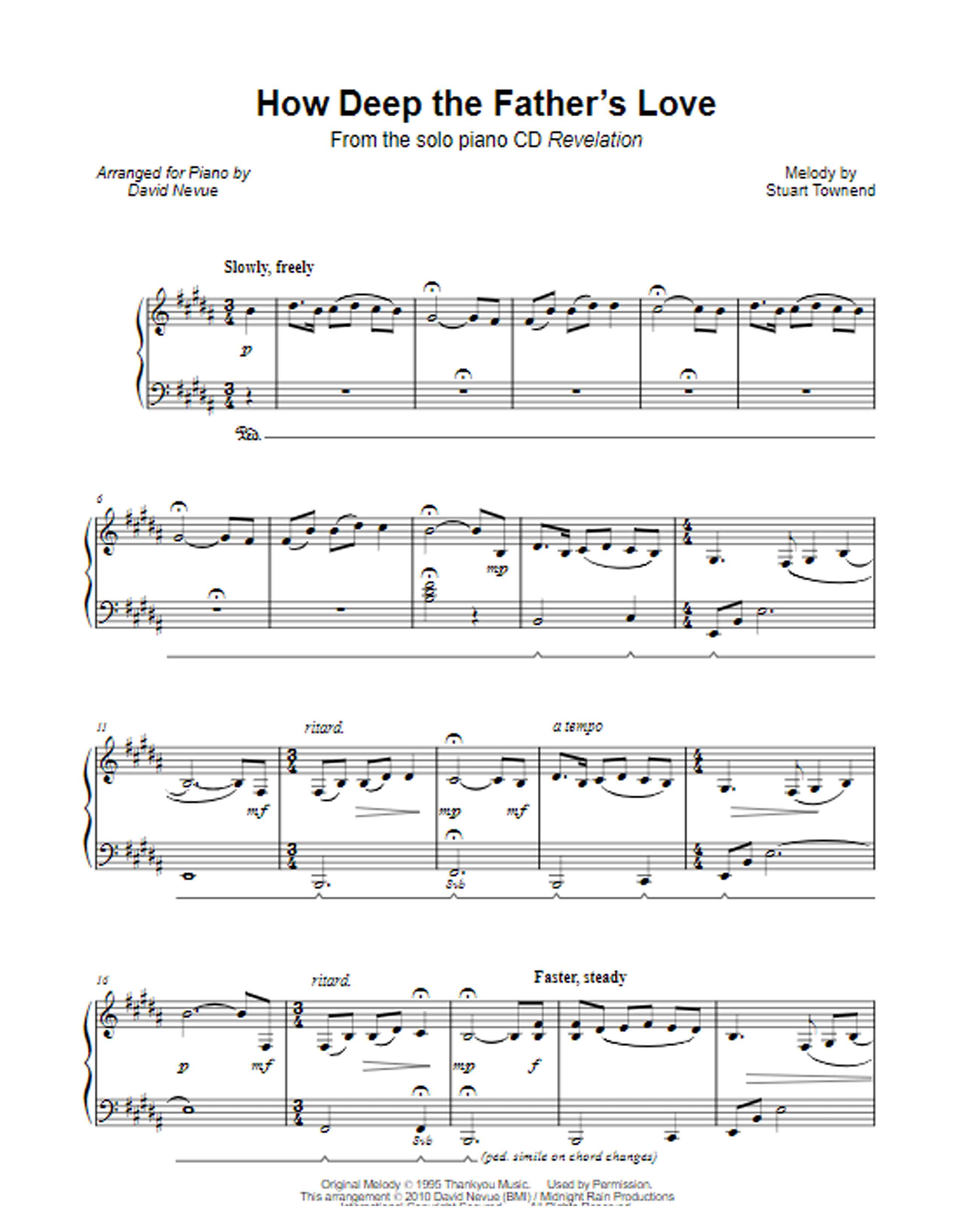 How Deep The Father's Love - Musicnotes