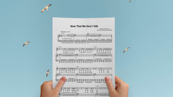 Taylor Swift's "Now That We Don't Talk" sheet music