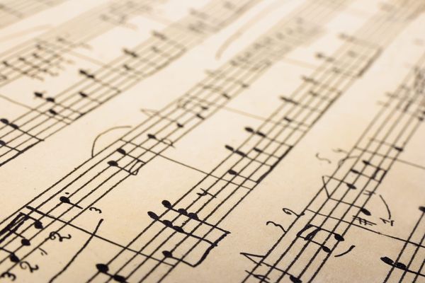 Close-up of sheet music
