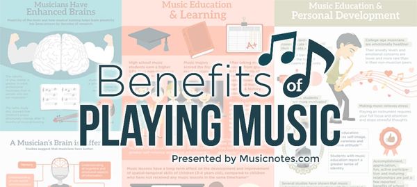 Benefits of Playing Music Infographic
