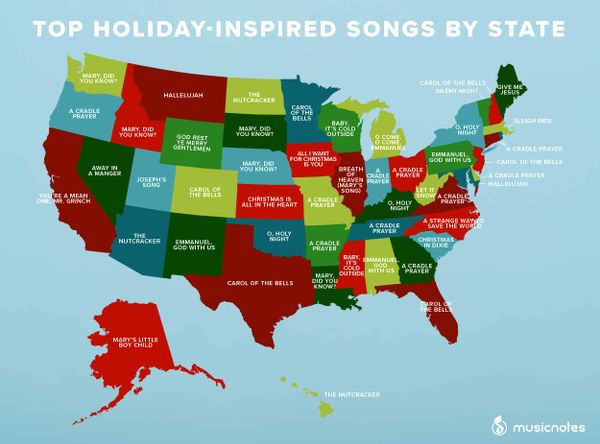 Sheets Of Christmas Past: 2016’s Top Holiday-Inspired Songs By State