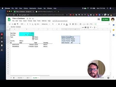 Filter a Database in Google Sheets based on Dates, Checkboxes, and Dropdown selections!