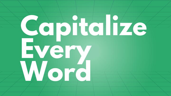 How Do I Capitalize Each Word in Google Sheets?