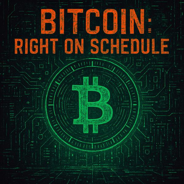 Bitcoin: Right on Schedule