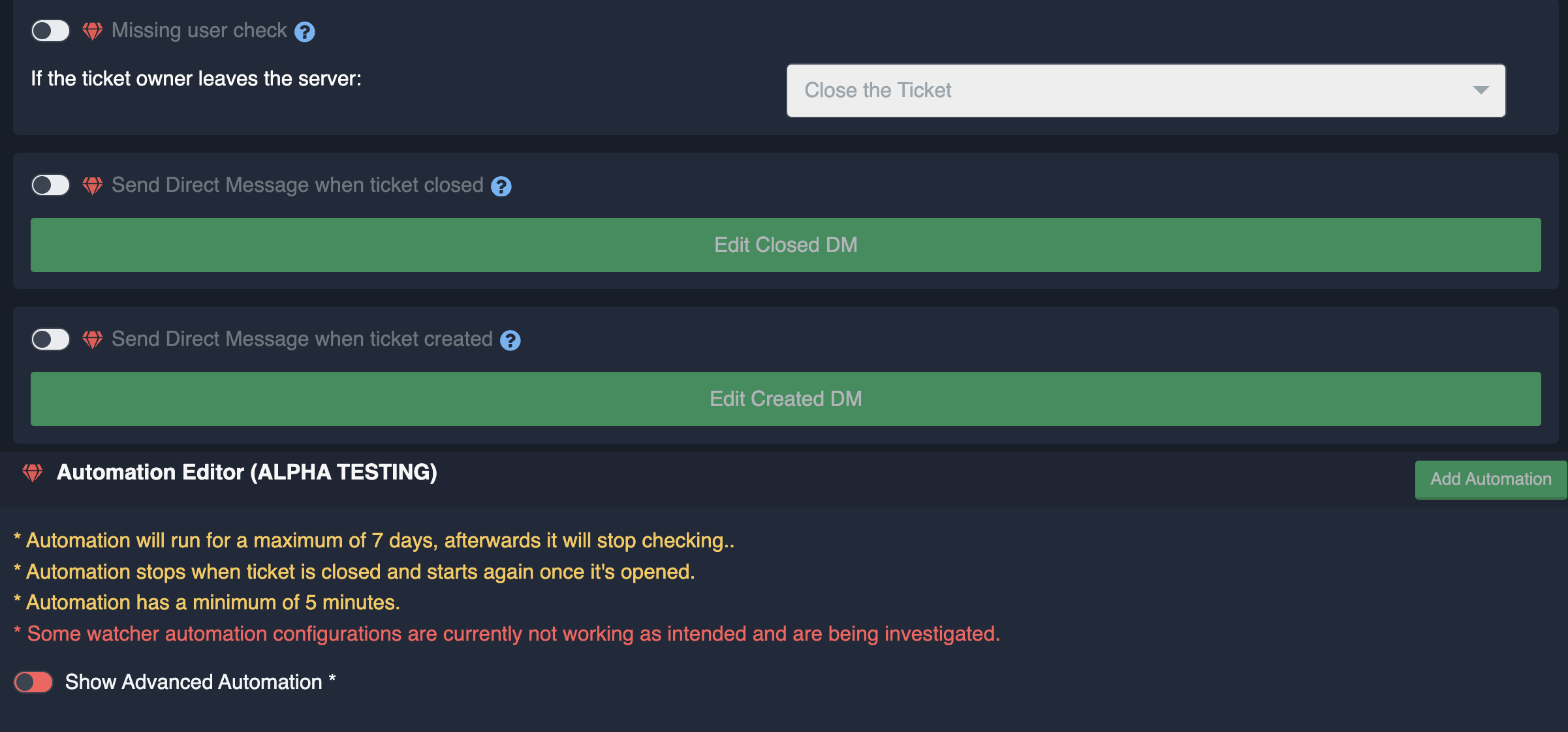 Ticket Tool Automation