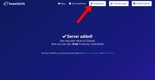 Opening Tweet Shift dashboard