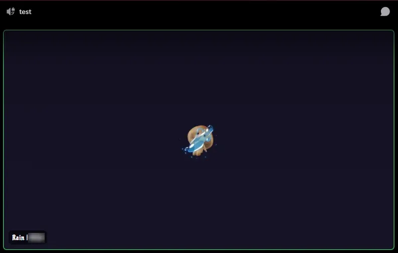 Green voice-activity ring around a speaker tile in a Discord voice channel