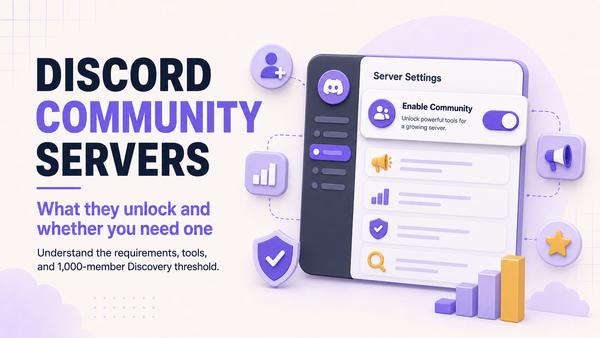 Discord Community Server: What Enabling It Actually Unlocks