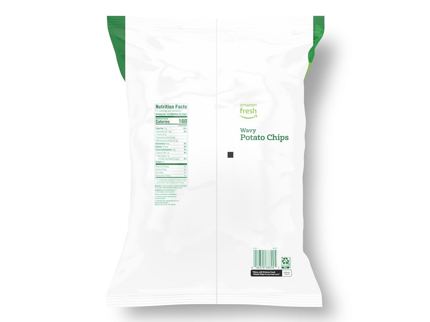 The back of the chips. On the bottom right there is a reminder to order more chips via Alexa.