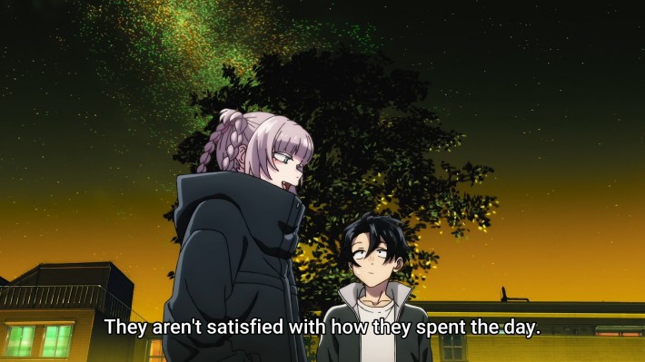 Call of the Night's Nazuna talking to Ko.