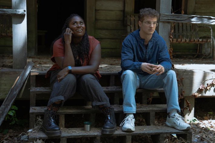 leota adebayo (danielle brooks) and andrian chase (freddie stroma) from peacemaker