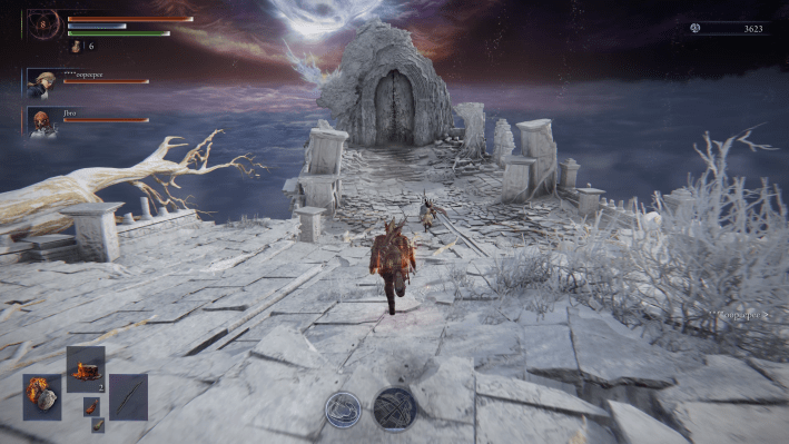 The spectral door at the end bv