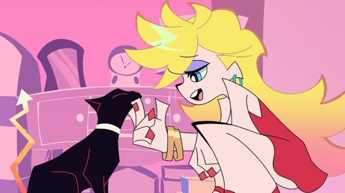 Panty petting Vibe in New Panty & Stocking with Garterbelt.