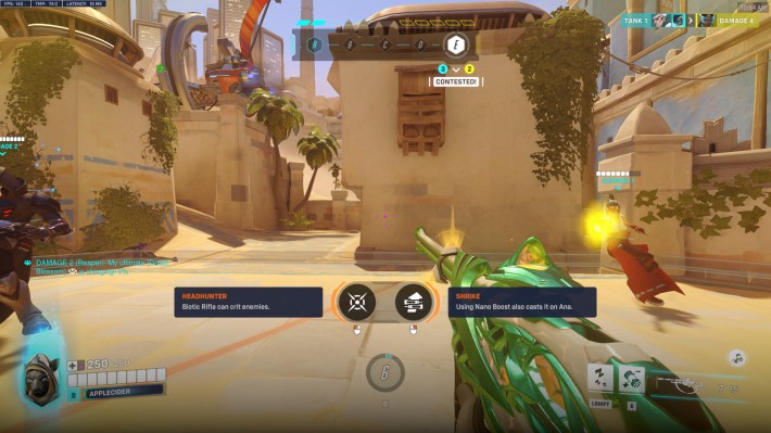 Two perk options in "Overwatch"