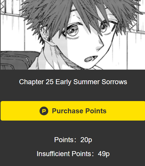 K Manga screenshot alerting me I'm out of free tickets.