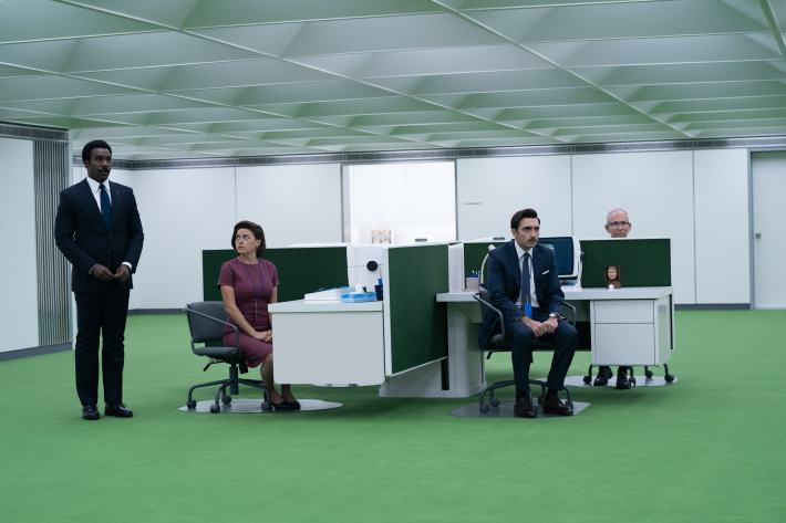 John Turturro and Zach Cherry in "Severance," now streaming on Apple TV+.
Sarah Bock, Adam Scott, John Turturro, Zach Cherry and Britt Lower in "Severance," now streaming on Apple TV+.
Sarah Bock in "Severance," now streaming on Apple TV+.
Adam Scott and Britt Lower in "Severance," now streaming on Apple TV+.
Tramell Tillman, Alia Shawkat, Stefano Carannante and Bob Balaban in "Severance," now streaming on Apple TV+.