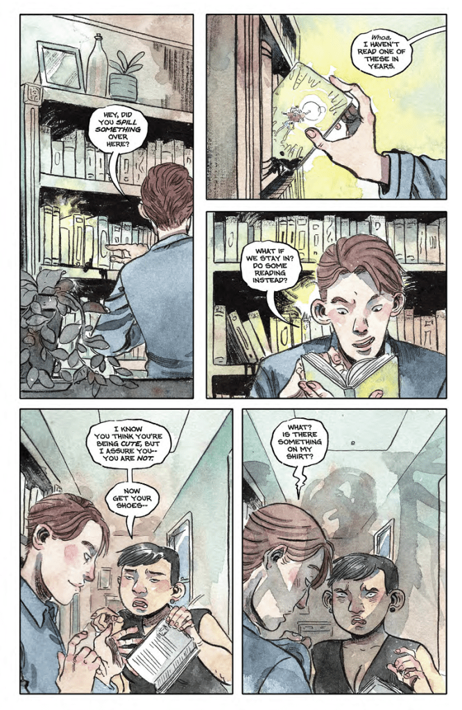 The Author Immortal page of an ink monster attacking readers. 