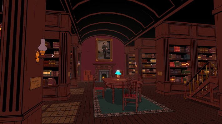 The library in the game "The Seance of Blake Manor"