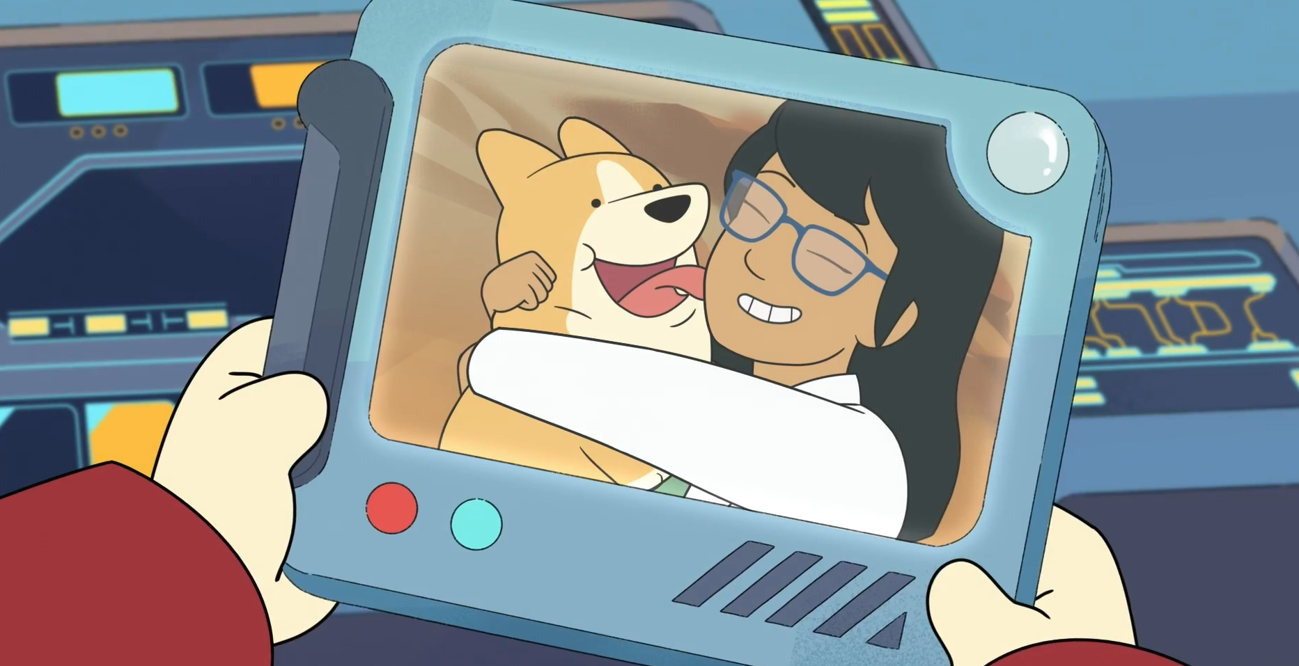 A screenshot from dogs in space