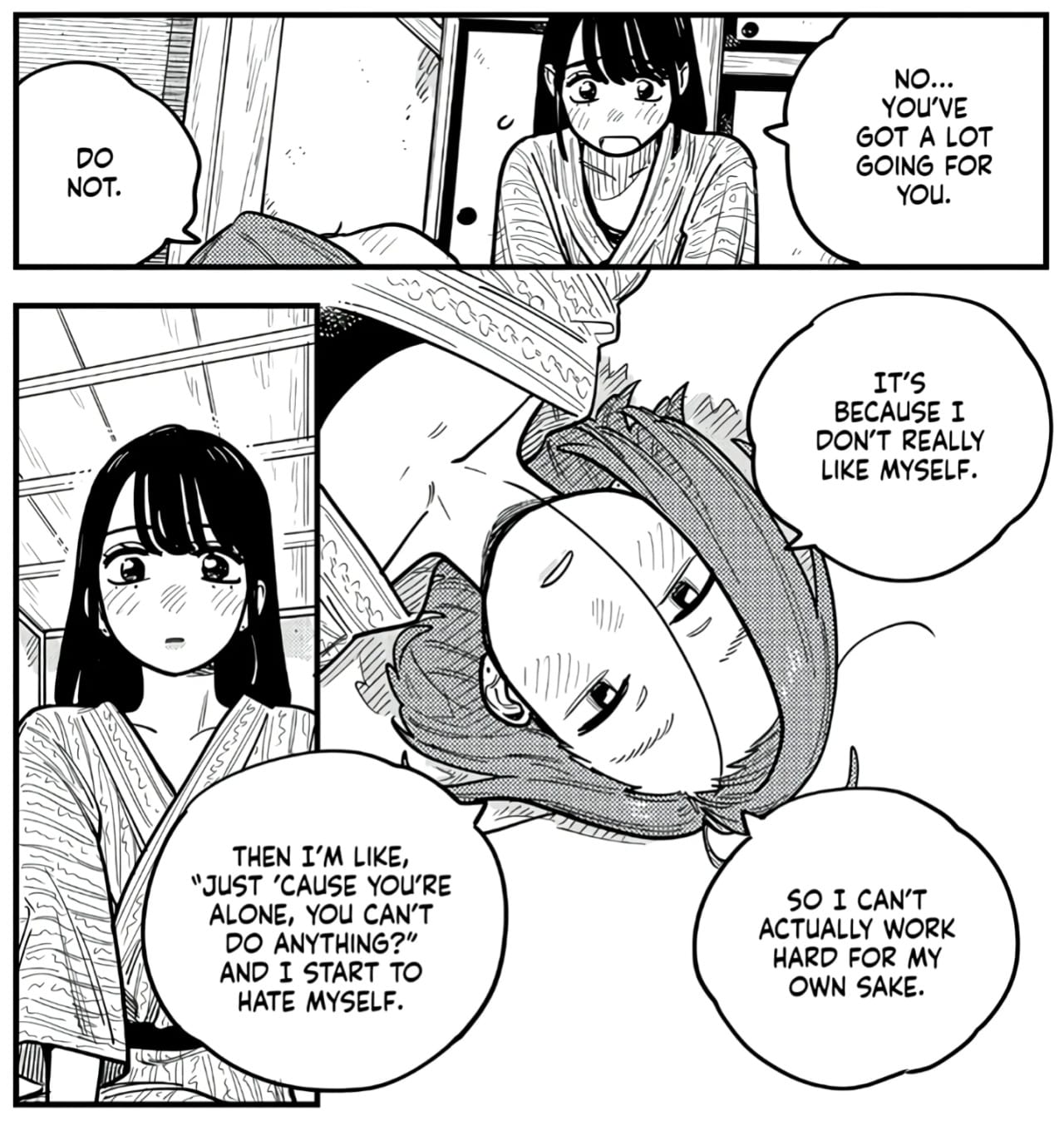 Saeko shutting down Miwa making her feel better by having a come to Jesus moment about her problems.