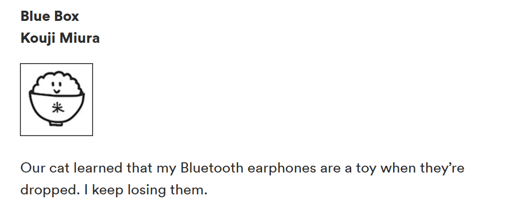 Blue Box mangaka writing about their cat using their Bluetooth headphones as toys.