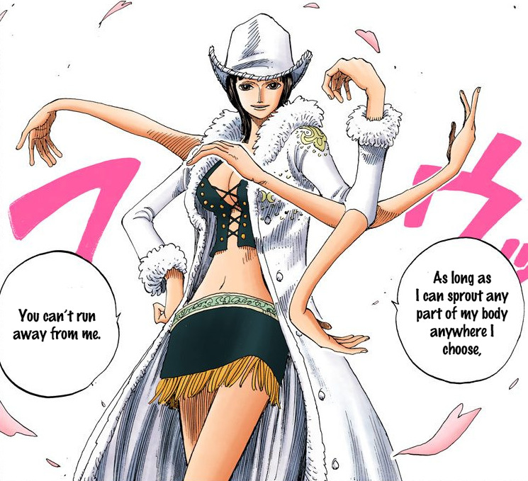 Nico Robin using her devil fruit powers. 