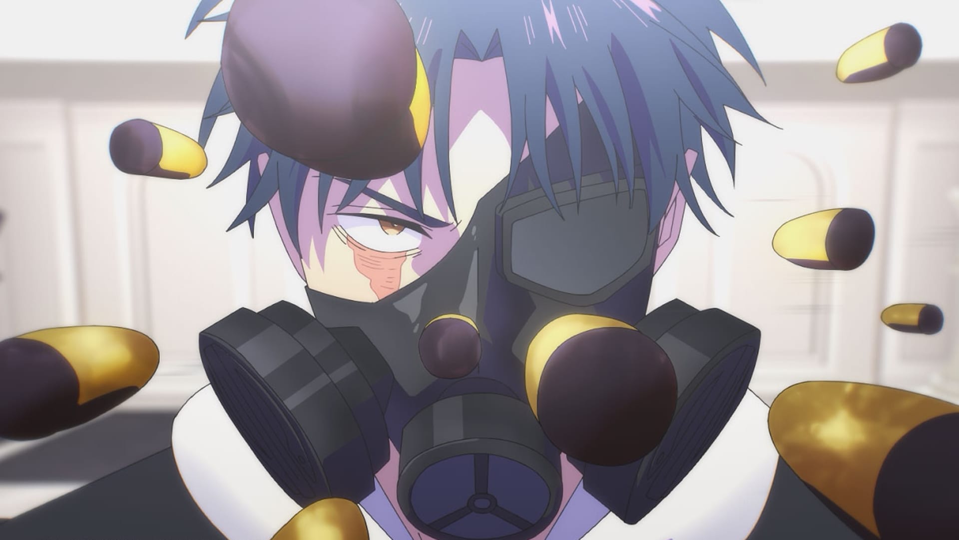 MarriageToxin still of bullets flying at Gero. 