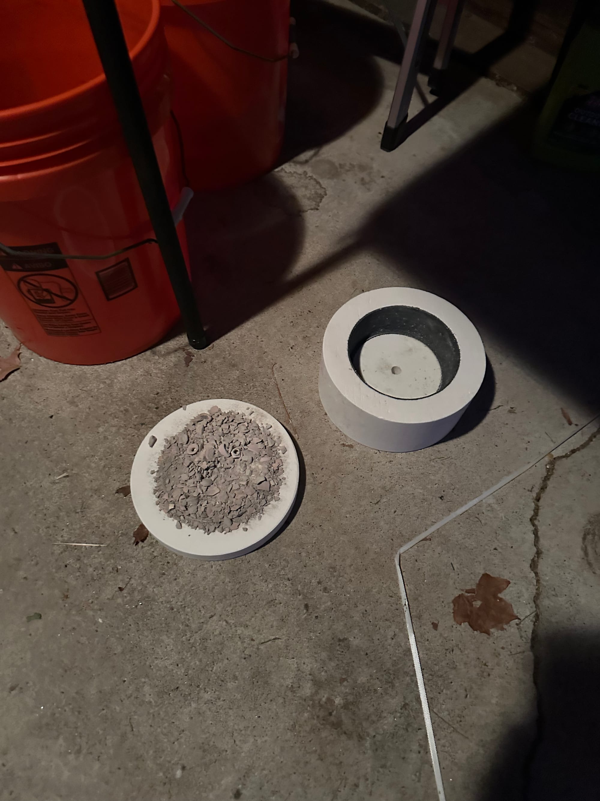 Shattered pottery