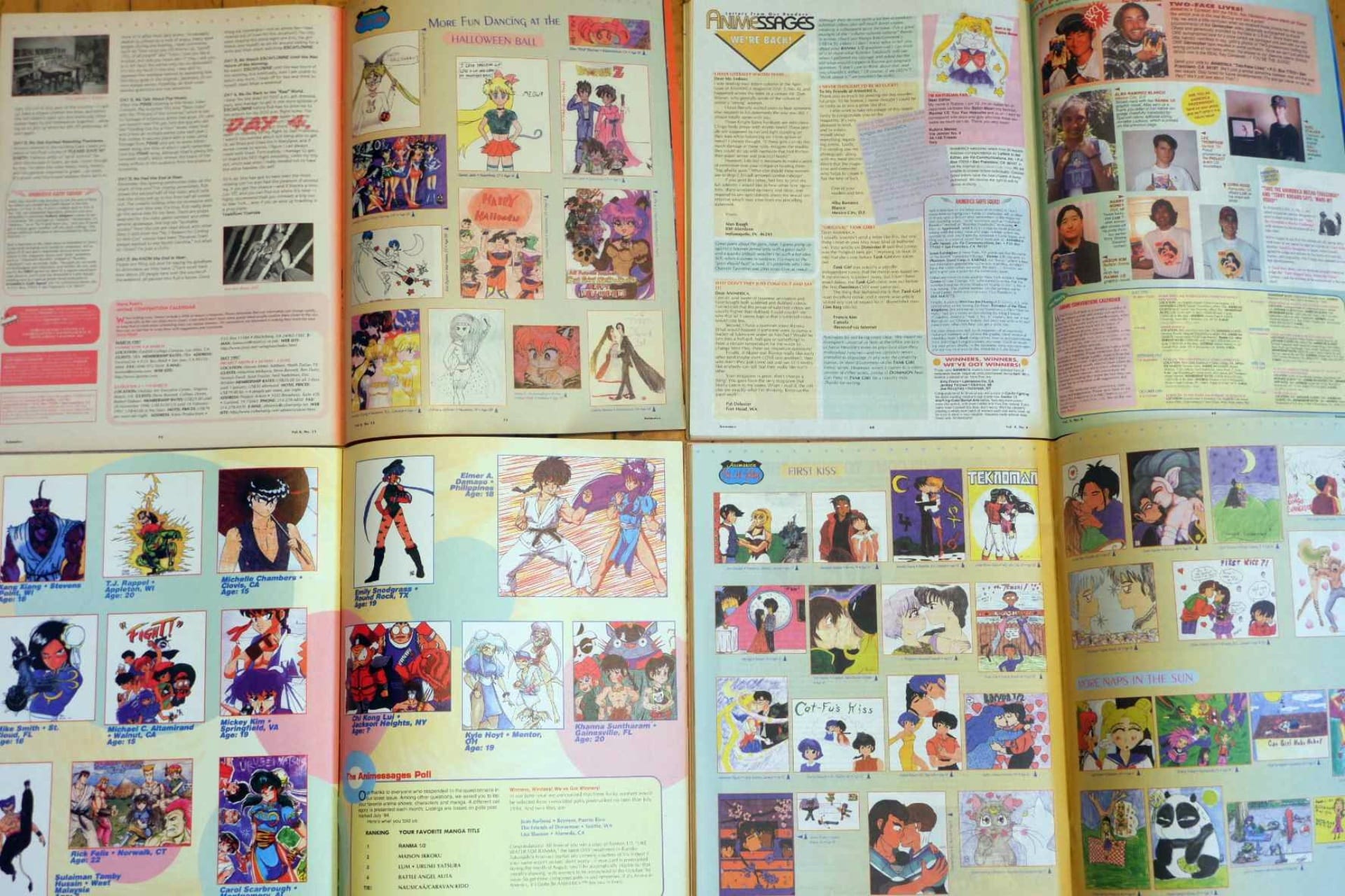 Animerica Magazine reader letter and fan art.
