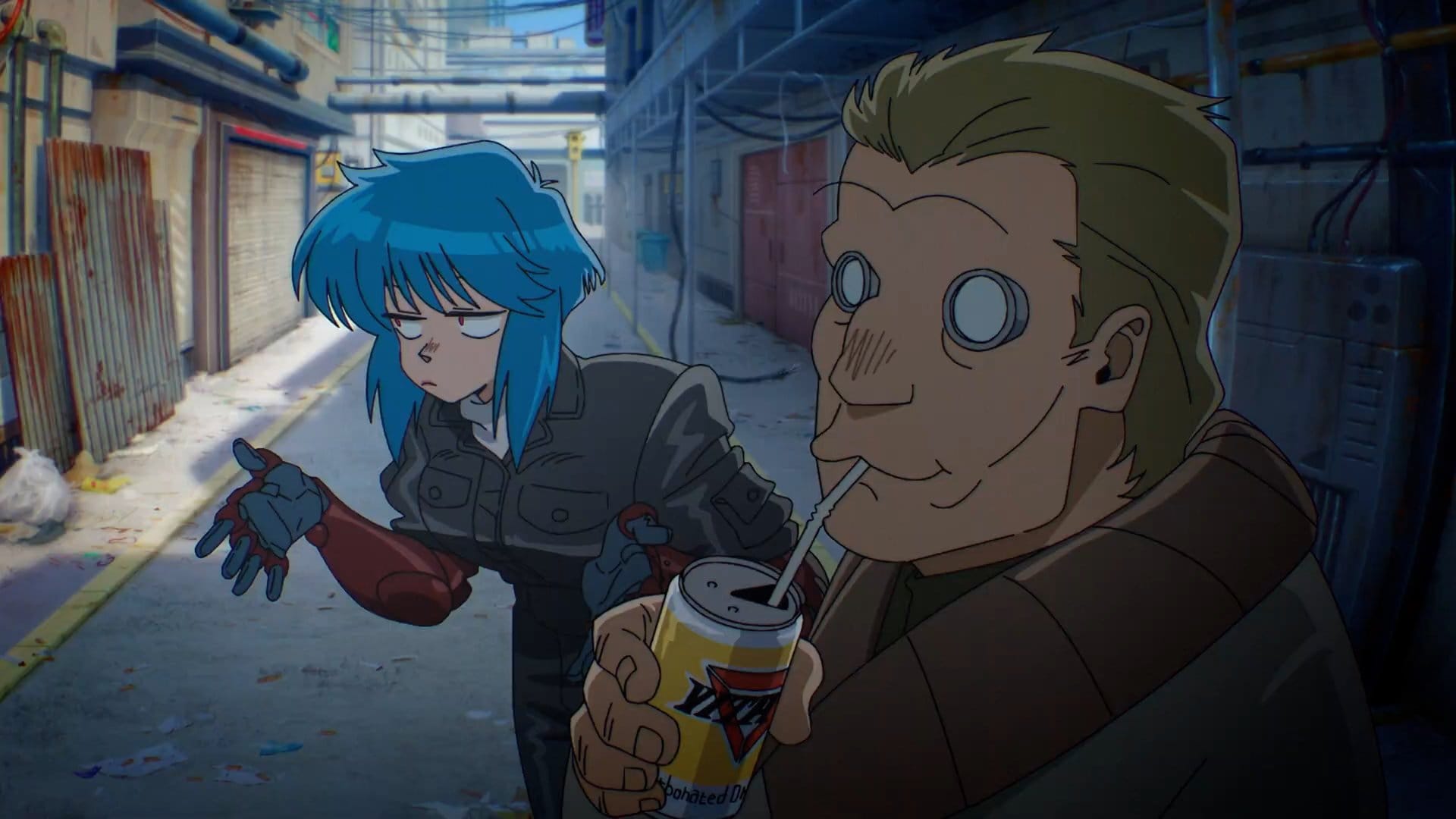 Batou and Kusanagi.