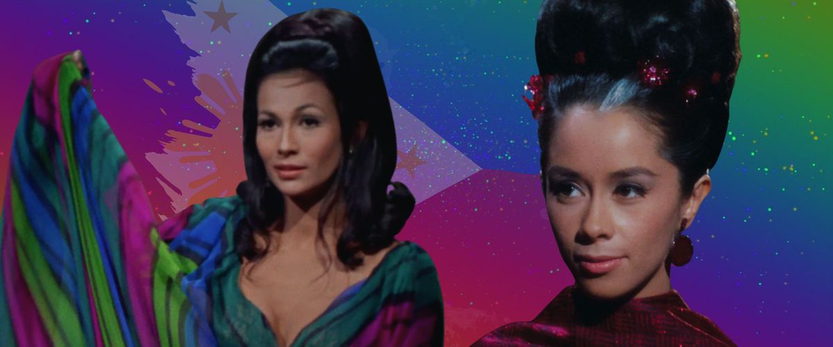 BarBara Luna (L) and Pilar Serut (R) from their STAR TREK appearances. 